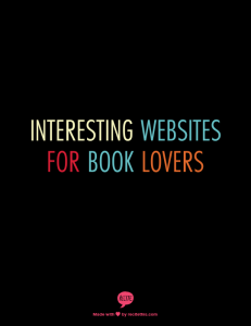Interesting Websites For Book Lovers